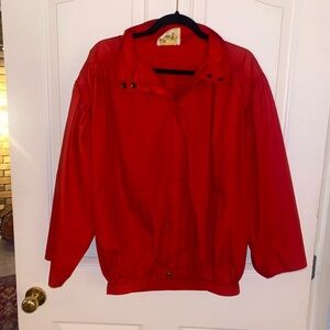 Vintage Red Windbreaker Jacket – Made in Korean